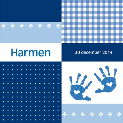 Handjes quilt blauw