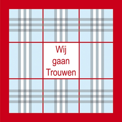 Ruitje patchwork rood-blauw